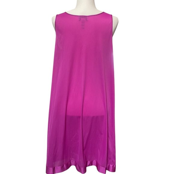 Vintage Vanity Fair Silky Nightgown Floral Purple Medium - Picture 5 of 5